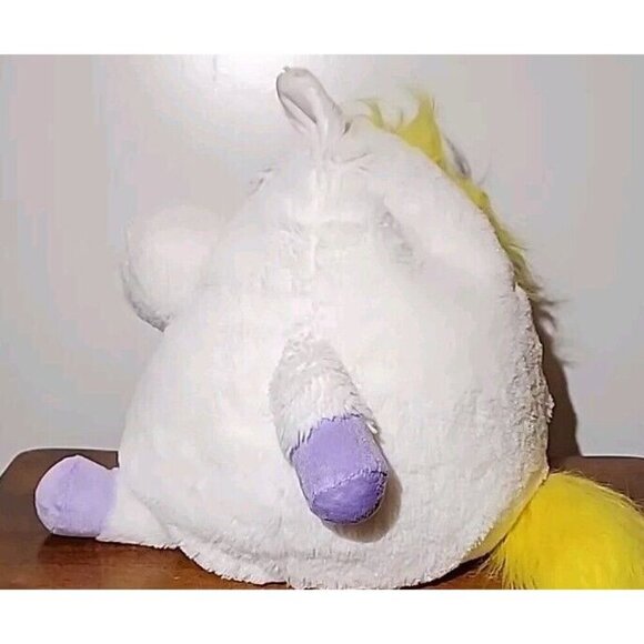 JAY AT PLAY MUSHABLE POT BELLIES SOFT SITTING ROUND WHITE UNICORN 12" PLUSH-EUC - Picture 7 of 11